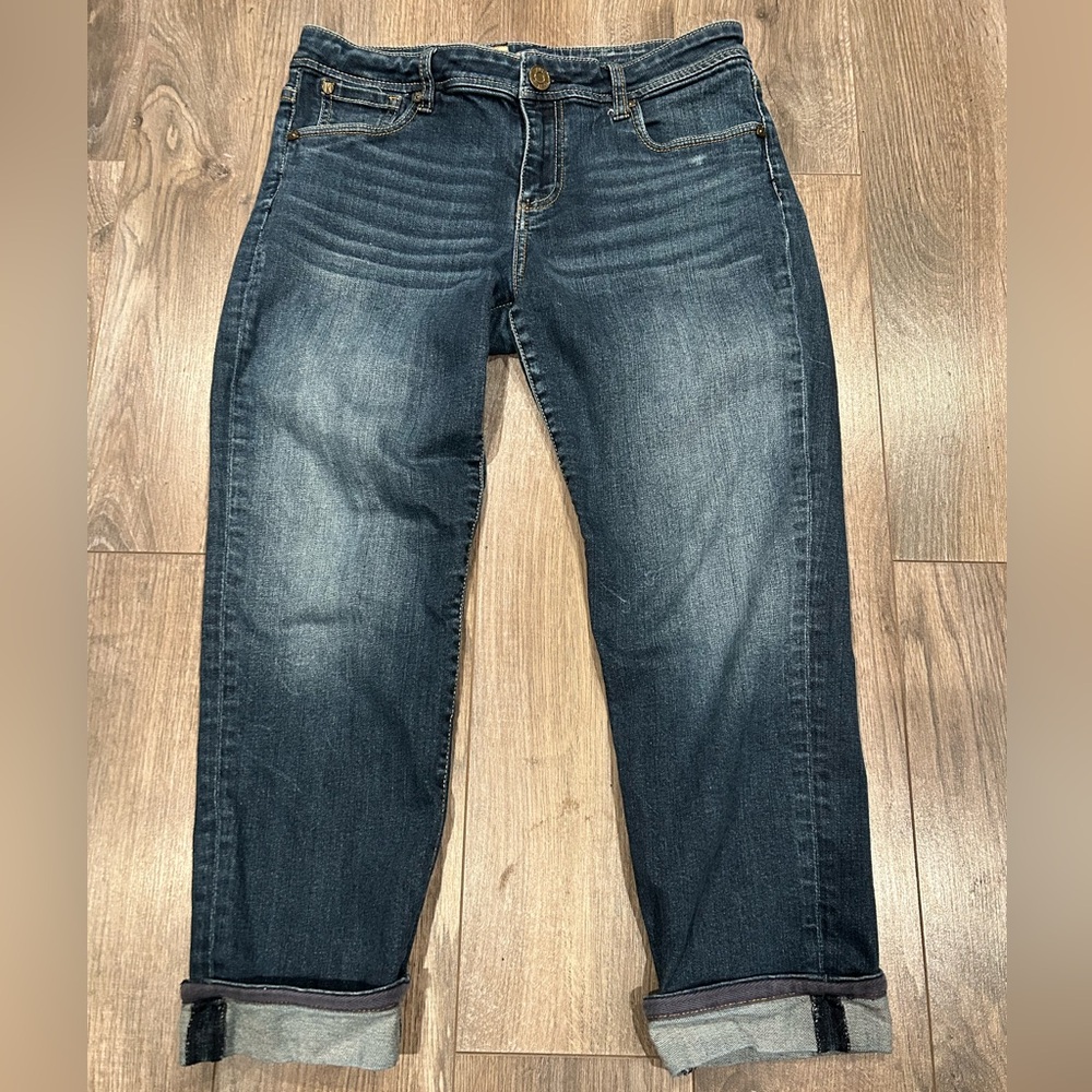Dark Blue Denim Capri’s